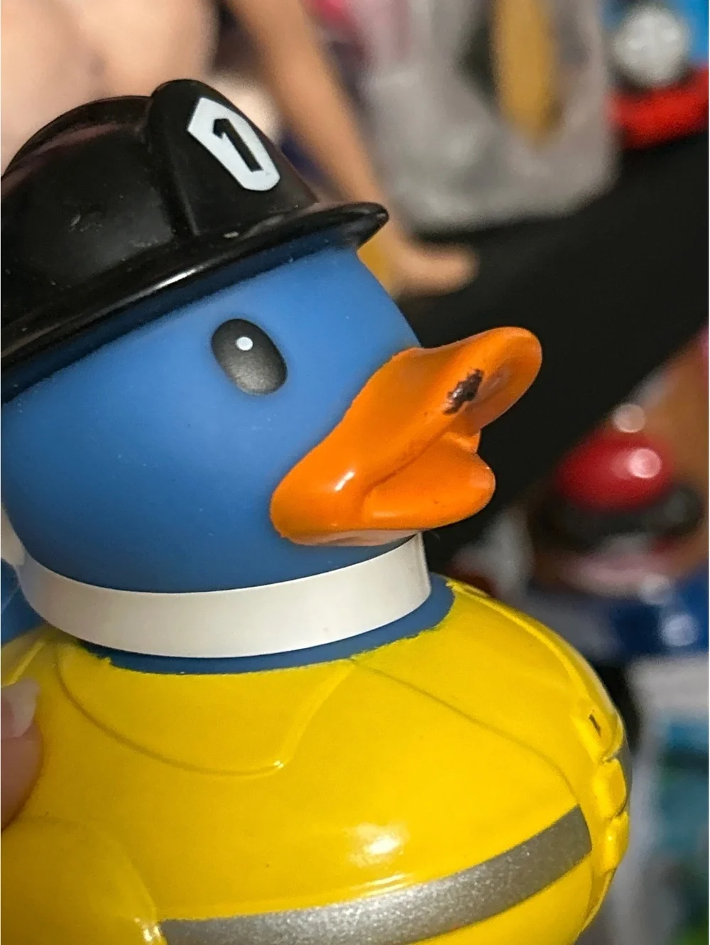 Infantino Fun Time Firefighter Rubber Duck Bath Toy
